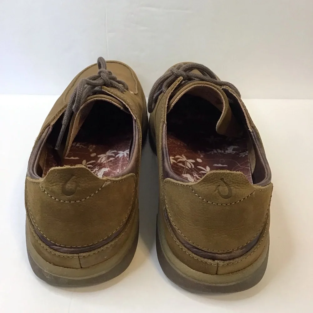 OLUKAI Men's Loli'l Li Ray/Ray Brown Suede Sneakers Oxfords 9.5